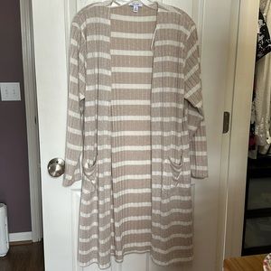 Nine West Long Open Front Cardigan Size Medium
